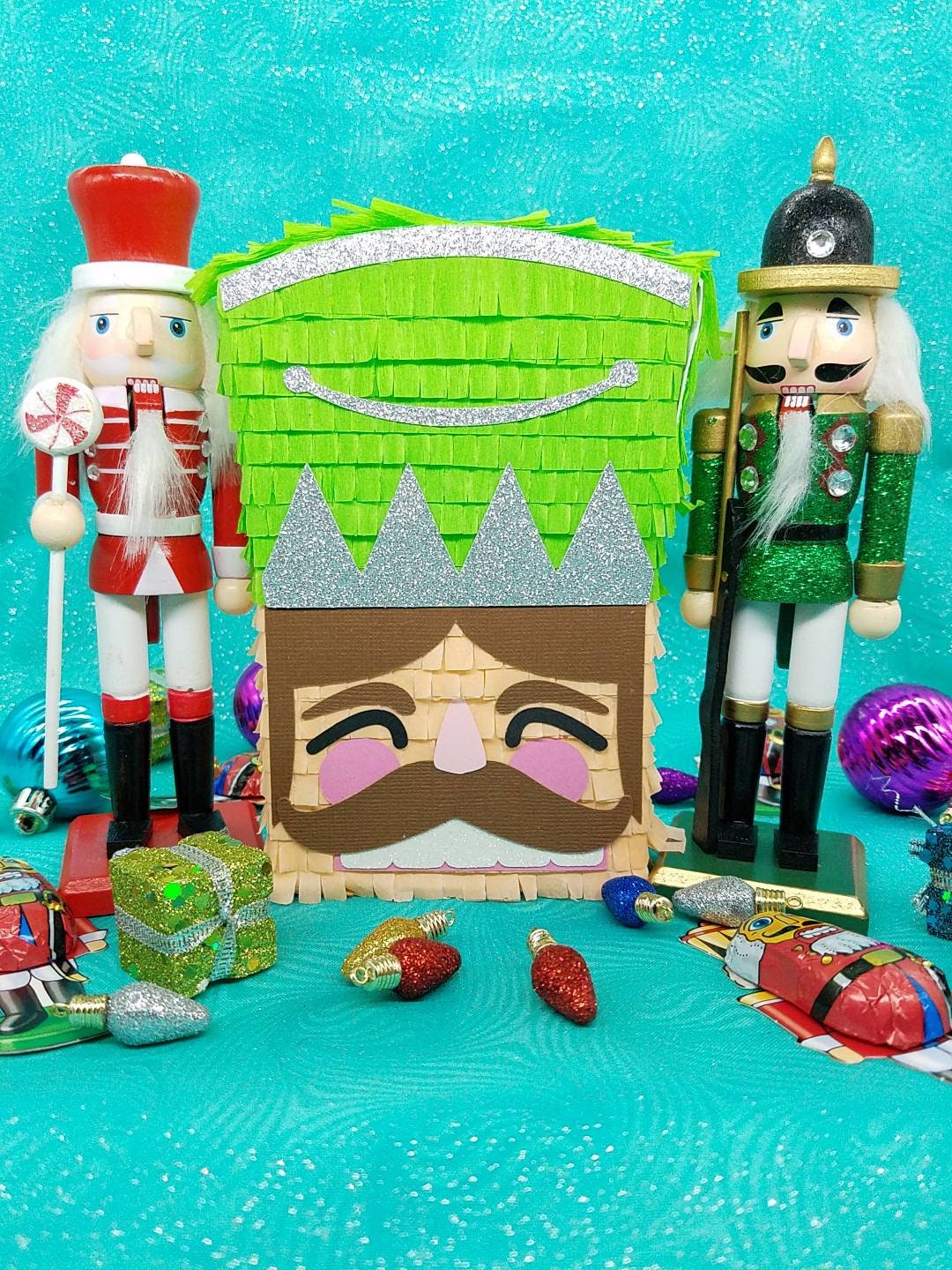 Nutcracker mini piñata 6" Nutcracker party decor Toy soldier party favor Christmas mini piñata Nutcracker birthday Nutcracker party (Each)