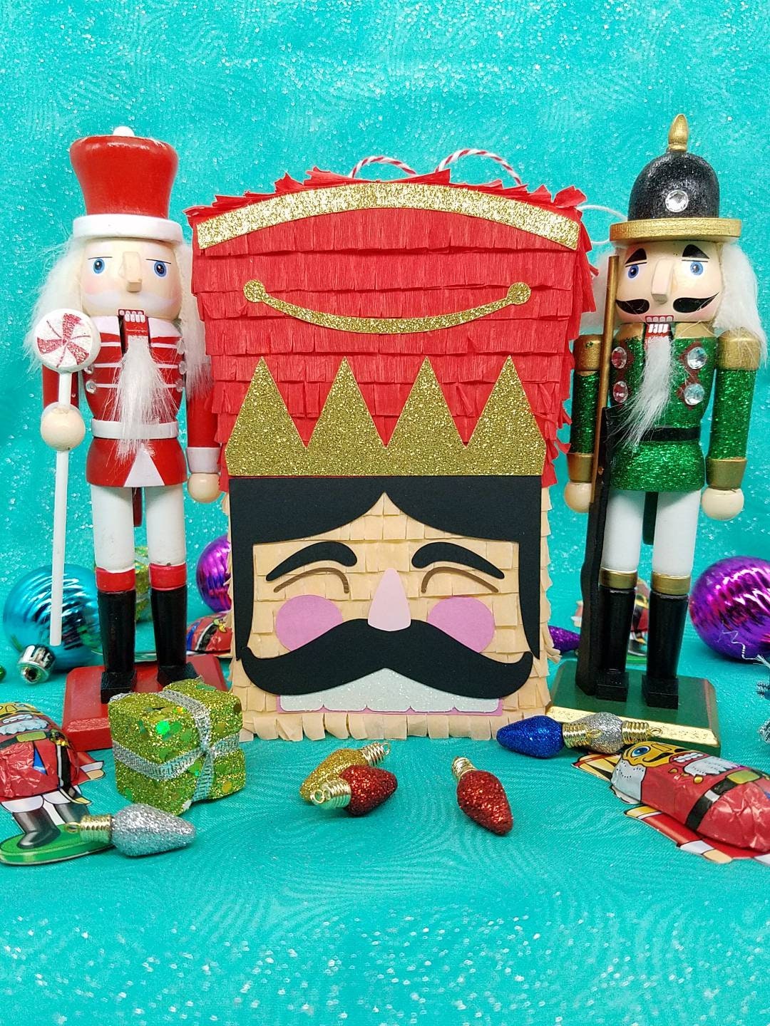 Nutcracker mini piñata 6" Nutcracker party decor Toy soldier party favor Christmas mini piñata Nutcracker birthday Nutcracker party (Each)