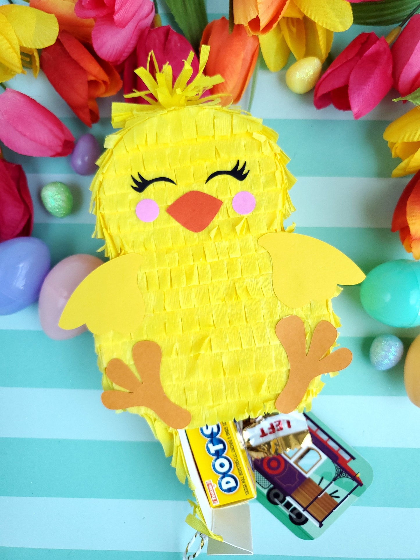 Chicken mini piñata 5.5", Easter basket filler, Farm birthday theme, Easter mini piñata, Farm, Chicken theme, Little chicken party (Ea)