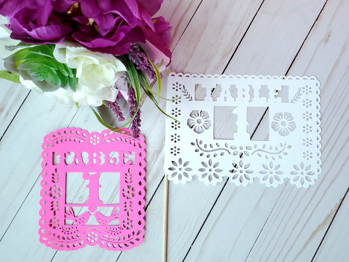 Papel picado table numbers (Set of 12),  Mexican theme wedding, table numbers, engagement party, destination wedding, Wedding table