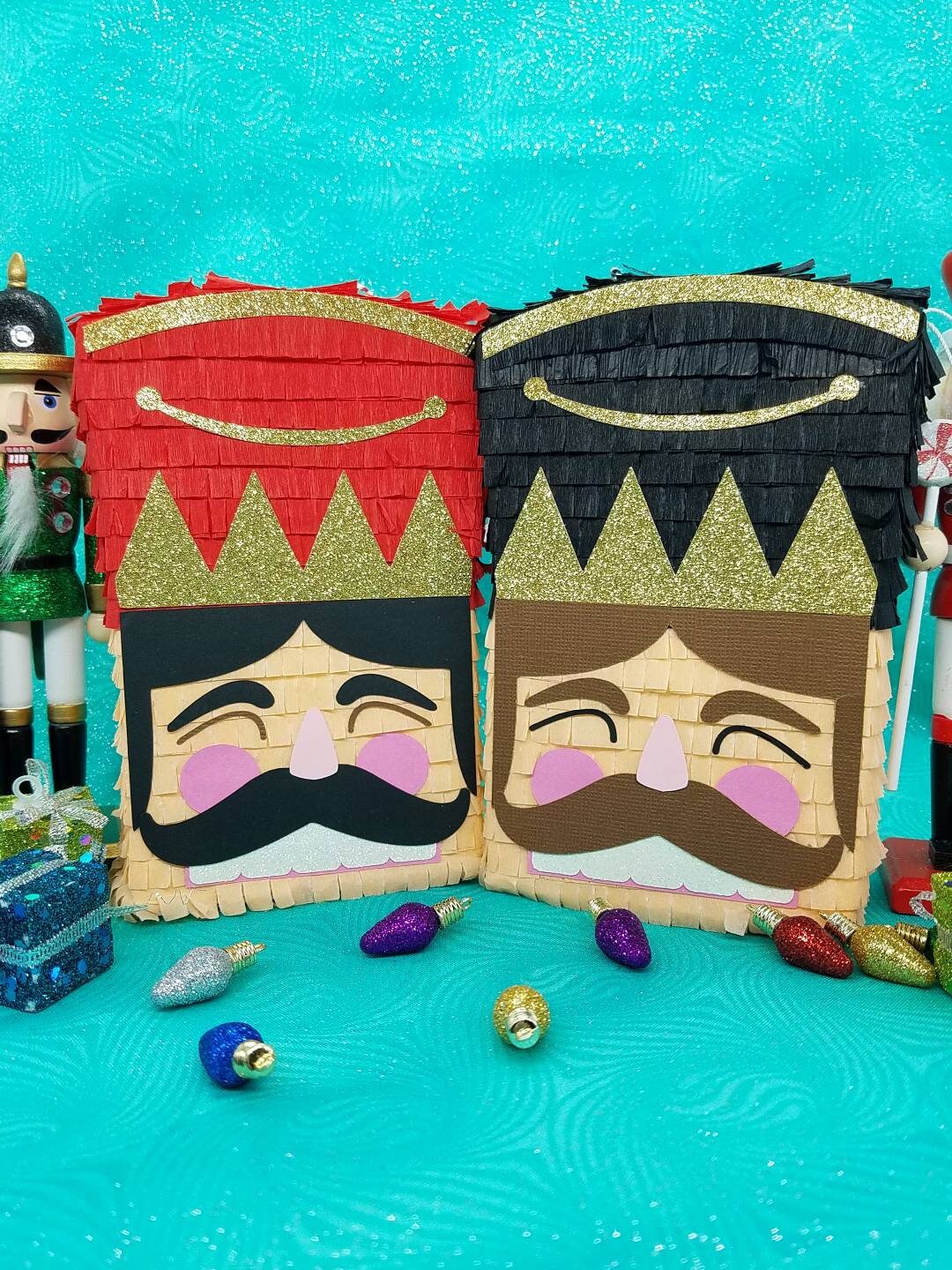 Nutcracker mini piñata 6" Nutcracker party decor Toy soldier party favor Christmas mini piñata Nutcracker birthday Nutcracker party (Each)