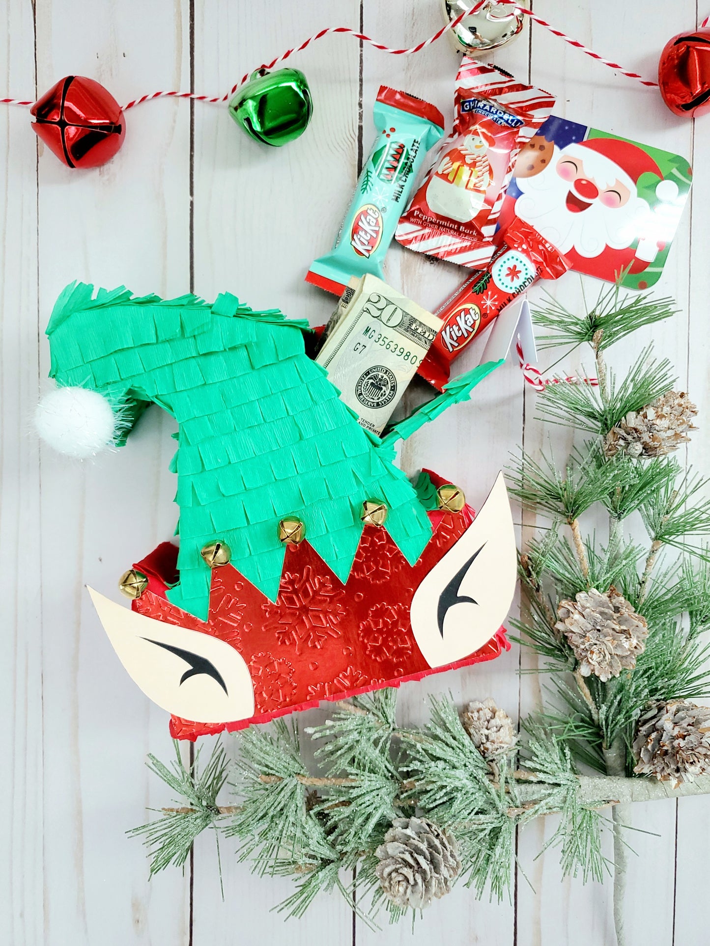 Personalizable Elf Hat Mini Piñata Party Favor - Sold Individually