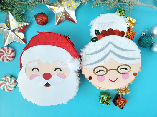 Santa Claus and Mrs. Claus Mini Piñata Party Favors