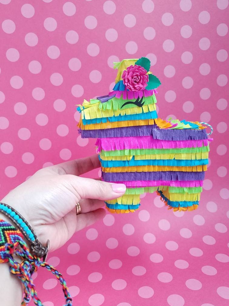 Mini donkey piñata 6", Señorita piñata, destination wedding, first fiesta favors, Fiesta bridesmaid proposal, Cinco de mayo party favor