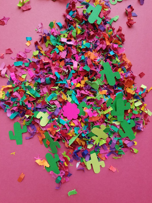 Fiesta confetti Mexican theme confetti Cactus confetti Paper confetti Cinco de Mayo confetti Llama theme confetti Piñata confetti Filler