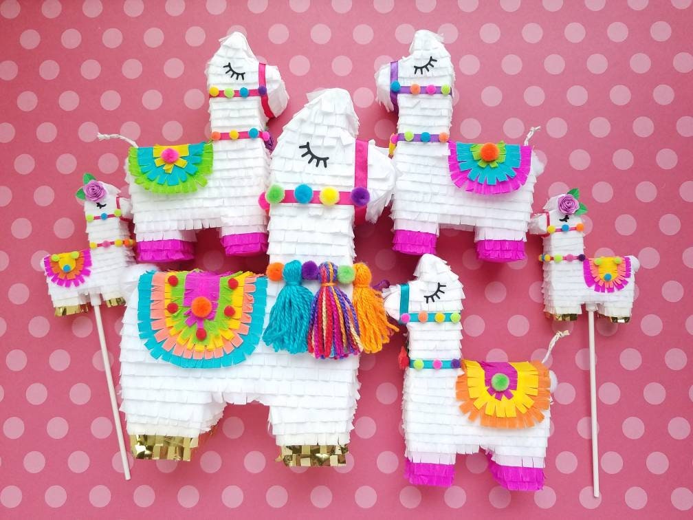 Llama piñata centerpiece 11" tall Llama party Llama birthday decor Llama bachelorette Llama baby shower Alpaca party Valentine's Box (1x)