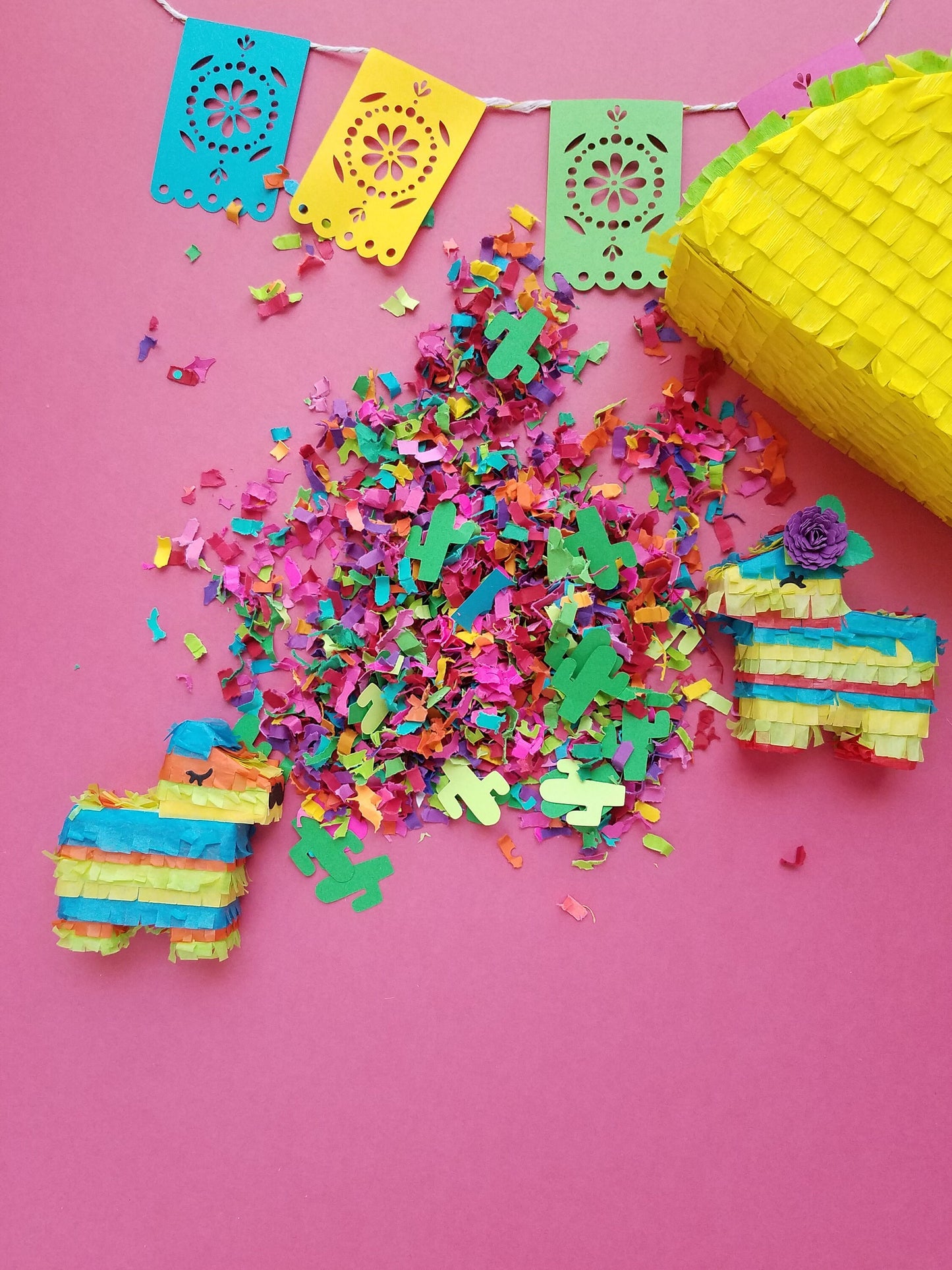 Fiesta confetti Mexican theme confetti Cactus confetti Paper confetti Cinco de Mayo confetti Llama theme confetti Piñata confetti Filler