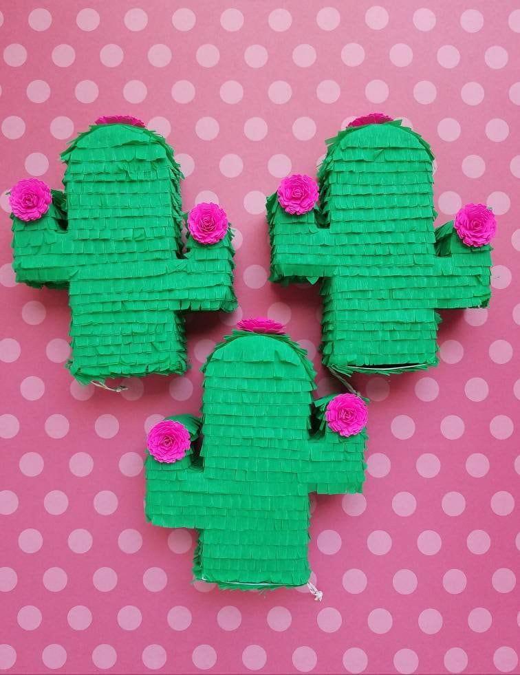 One 6.5" Cactus mini piñata, Cacti party favor, Cactus party, Cactus birthday, Mexican Fiesta, Fiesta bridal shower, Cactus decor, Cowgirl