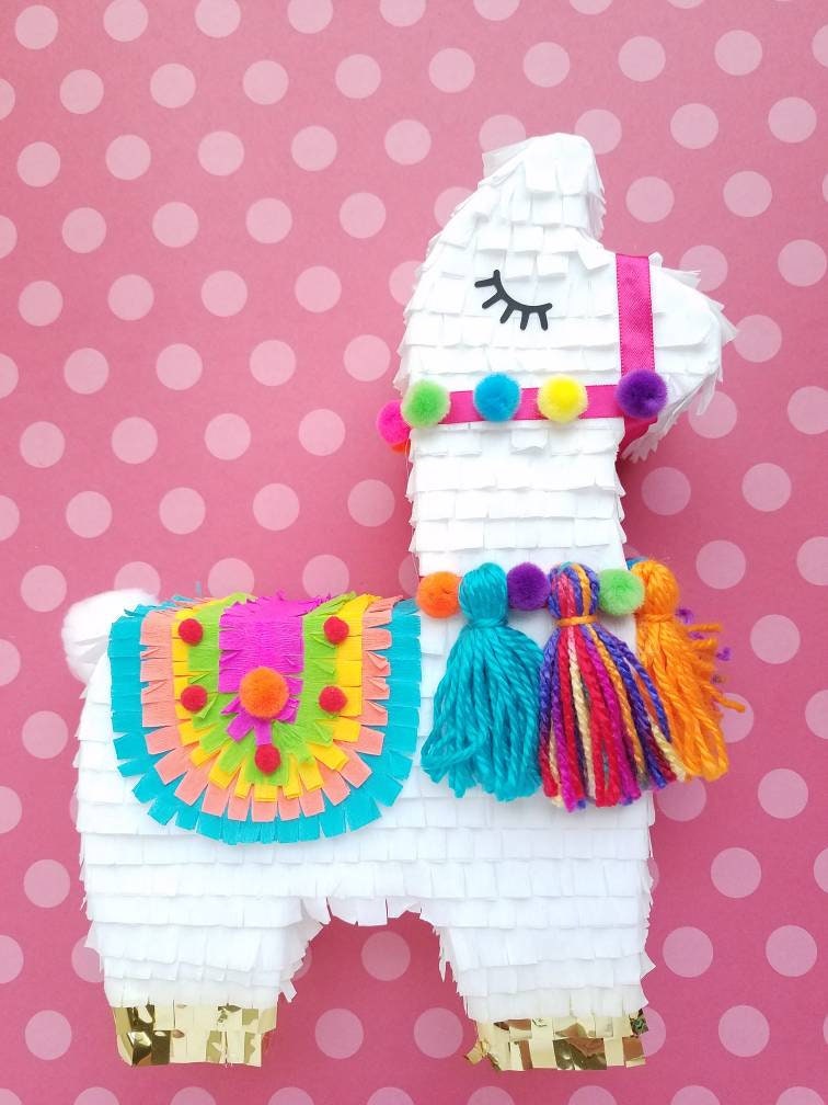 Llama piñata centerpiece 11" tall Llama party Llama birthday decor Llama bachelorette Llama baby shower Alpaca party Valentine's Box (1x)