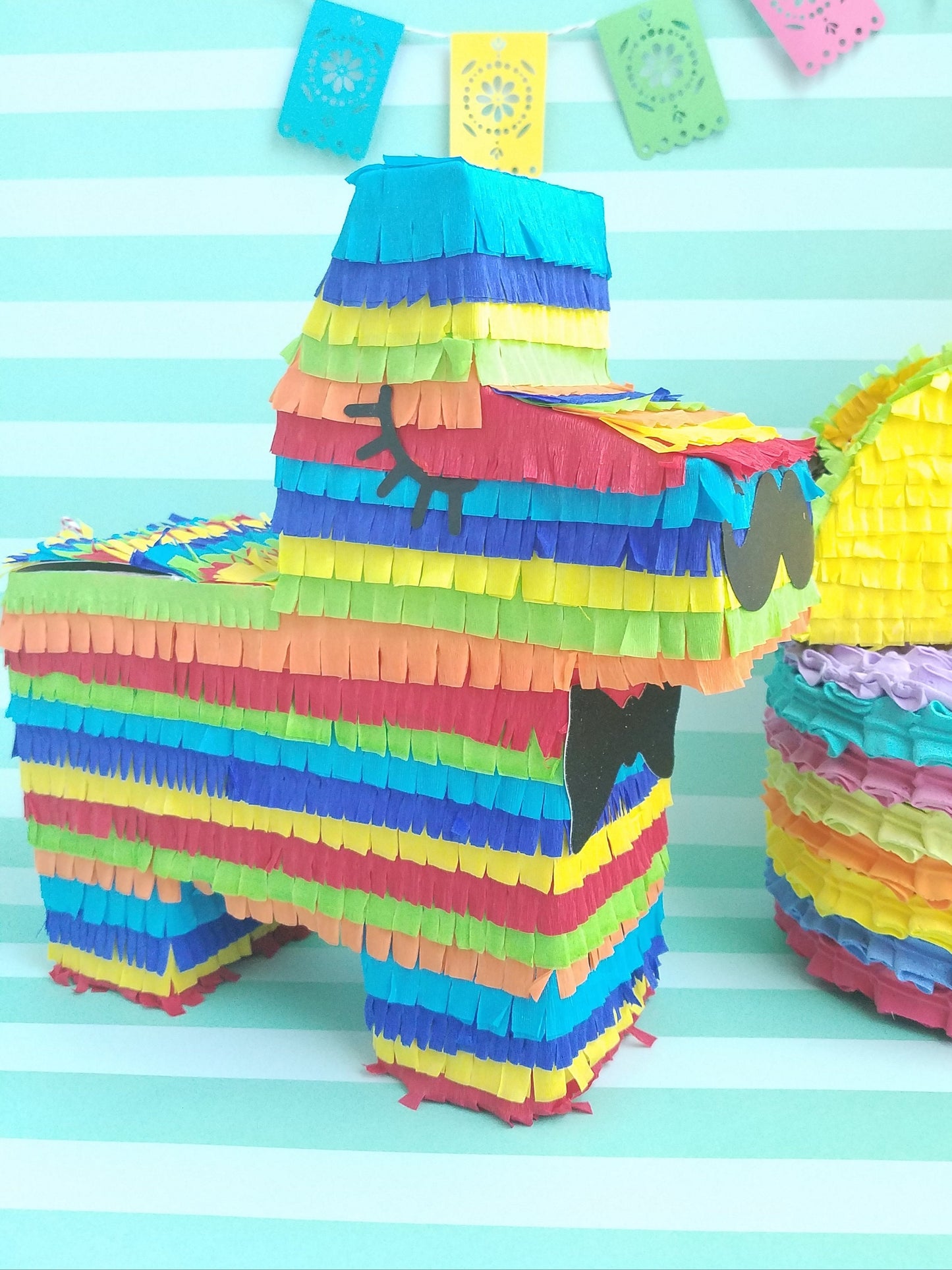 Donkey piñata centerpiece 11" Fiesta decor Mexican theme Taco bout baby Taco twosday party Fiesta Wedding Valentines box, Donkey centerpiece