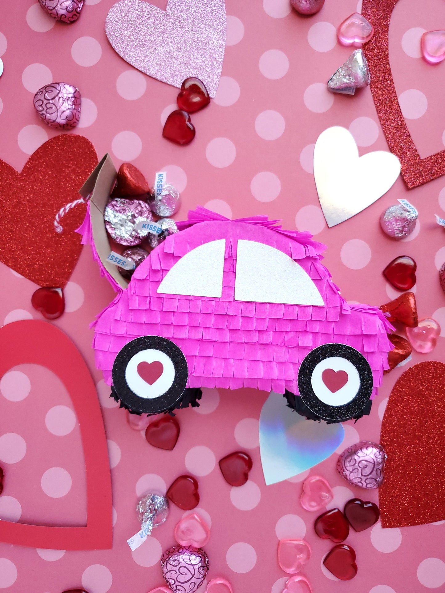 Car mini piñata Love buggy Car piñata Car party favor Transportation theme Valentines buggy piñata Mini car piñata Vehicle theme party (Ea.)