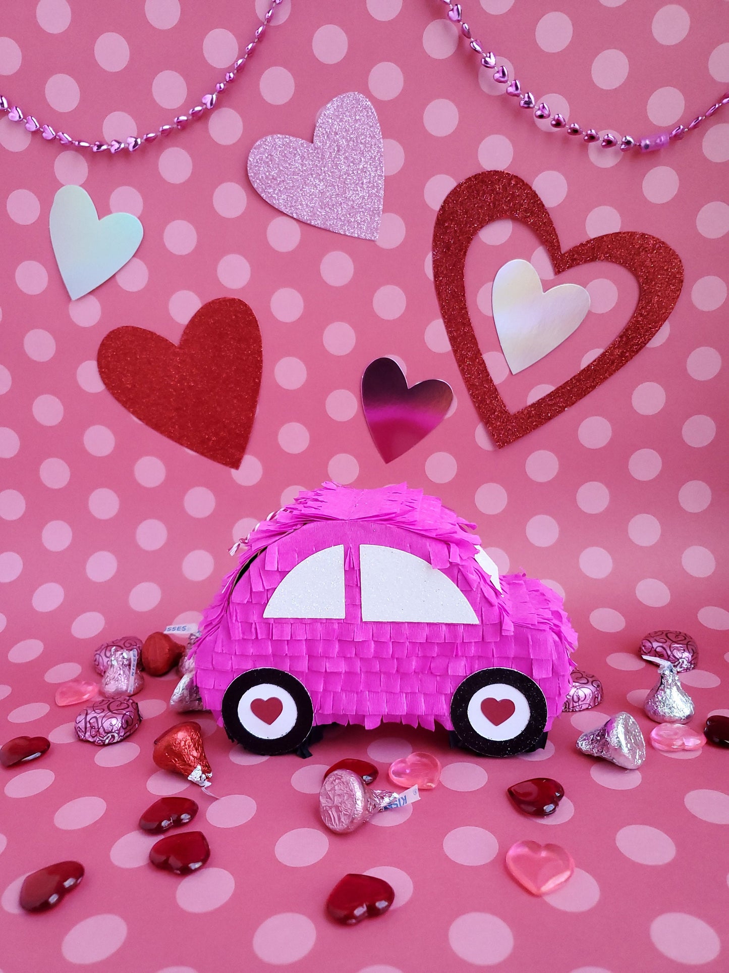 Car mini piñata Love buggy Car piñata Car party favor Transportation theme Valentines buggy piñata Mini car piñata Vehicle theme party (Ea.)