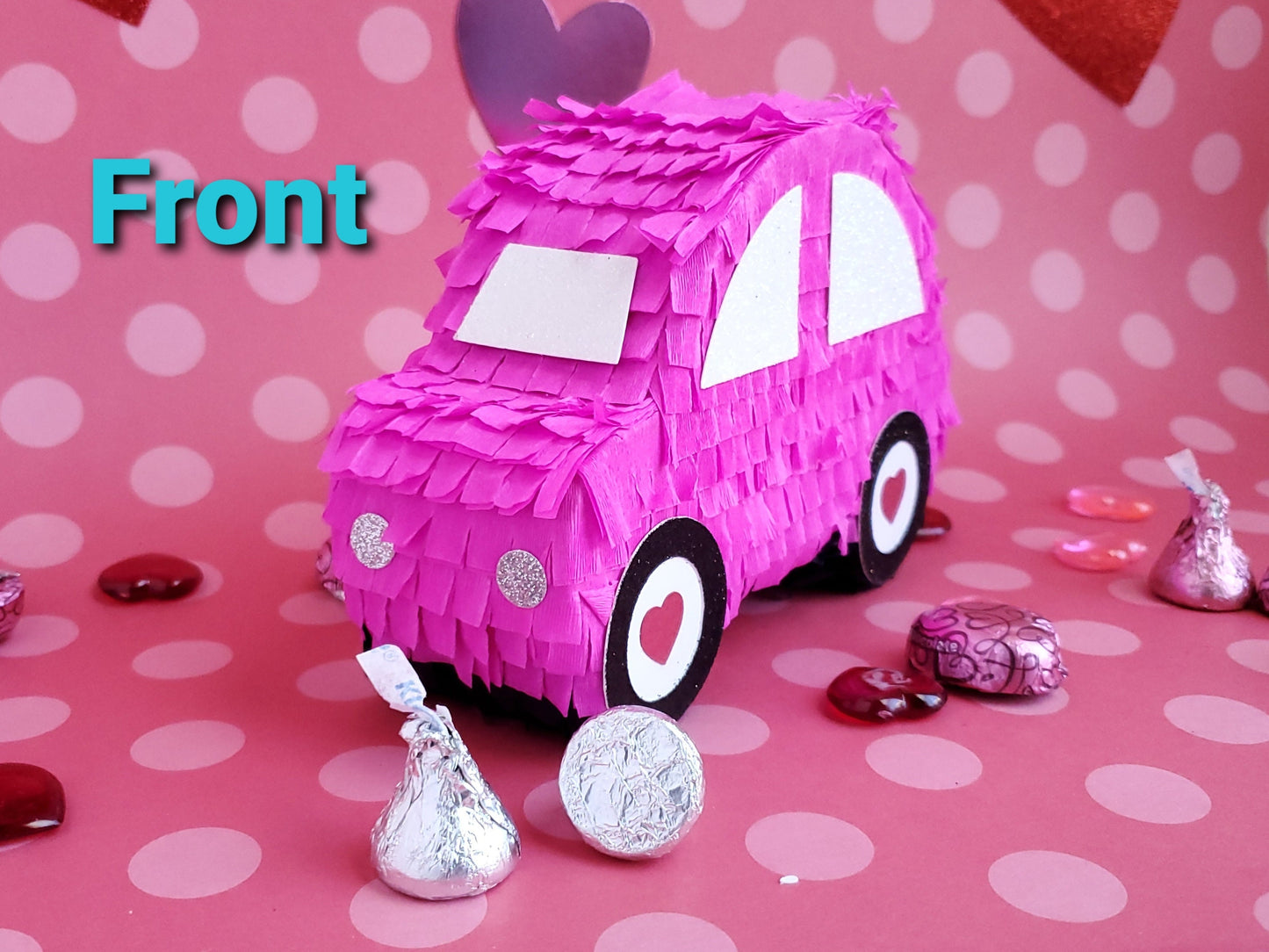 Car mini piñata Love buggy Car piñata Car party favor Transportation theme Valentines buggy piñata Mini car piñata Vehicle theme party (Ea.)