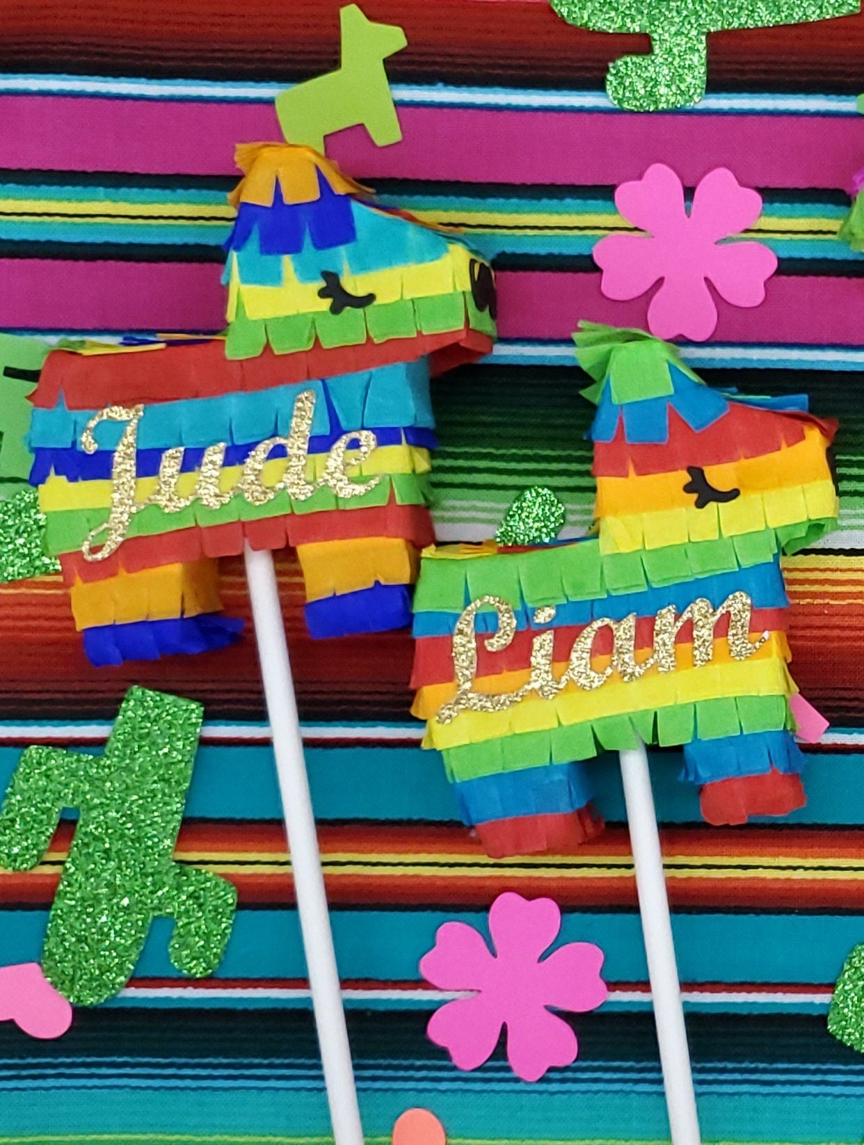 Personalizable mini piñata cake topper, Fiesta baby shower, Fiesta birthday, cinco de mayo, Taco party, Fiesta birthday, taco bout a baby