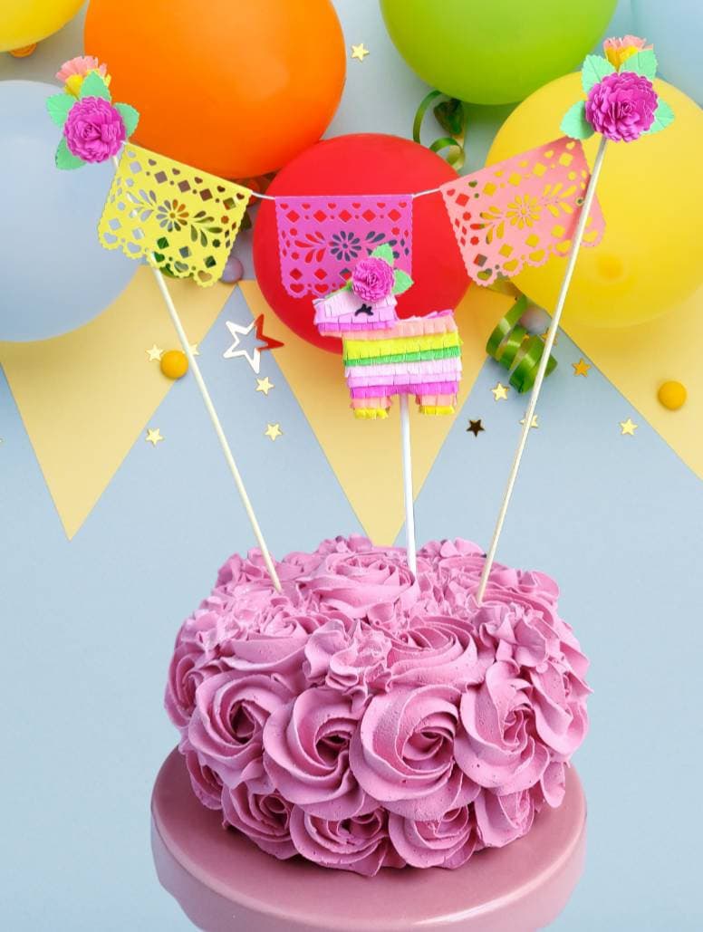 Mini donkey piñata cake topper Fiesta cake topper First fiesta Fiesta birthday, Taco twosday topper Cinco de mayo Mexican cake topper (Ea)