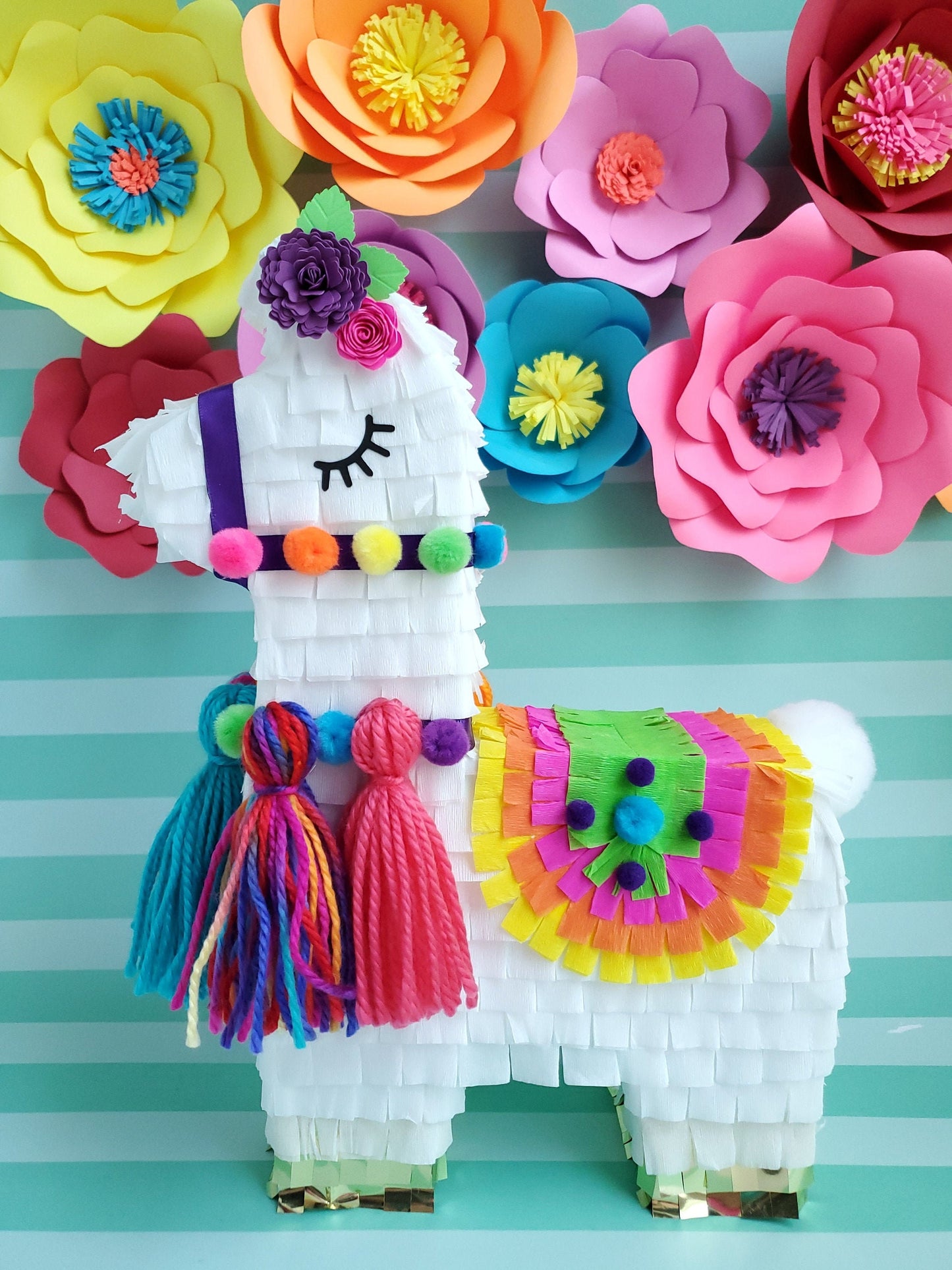 Llama piñata centerpiece 11" tall Llama party Llama birthday decor Llama bachelorette Llama baby shower Alpaca party Valentine's Box (1x)