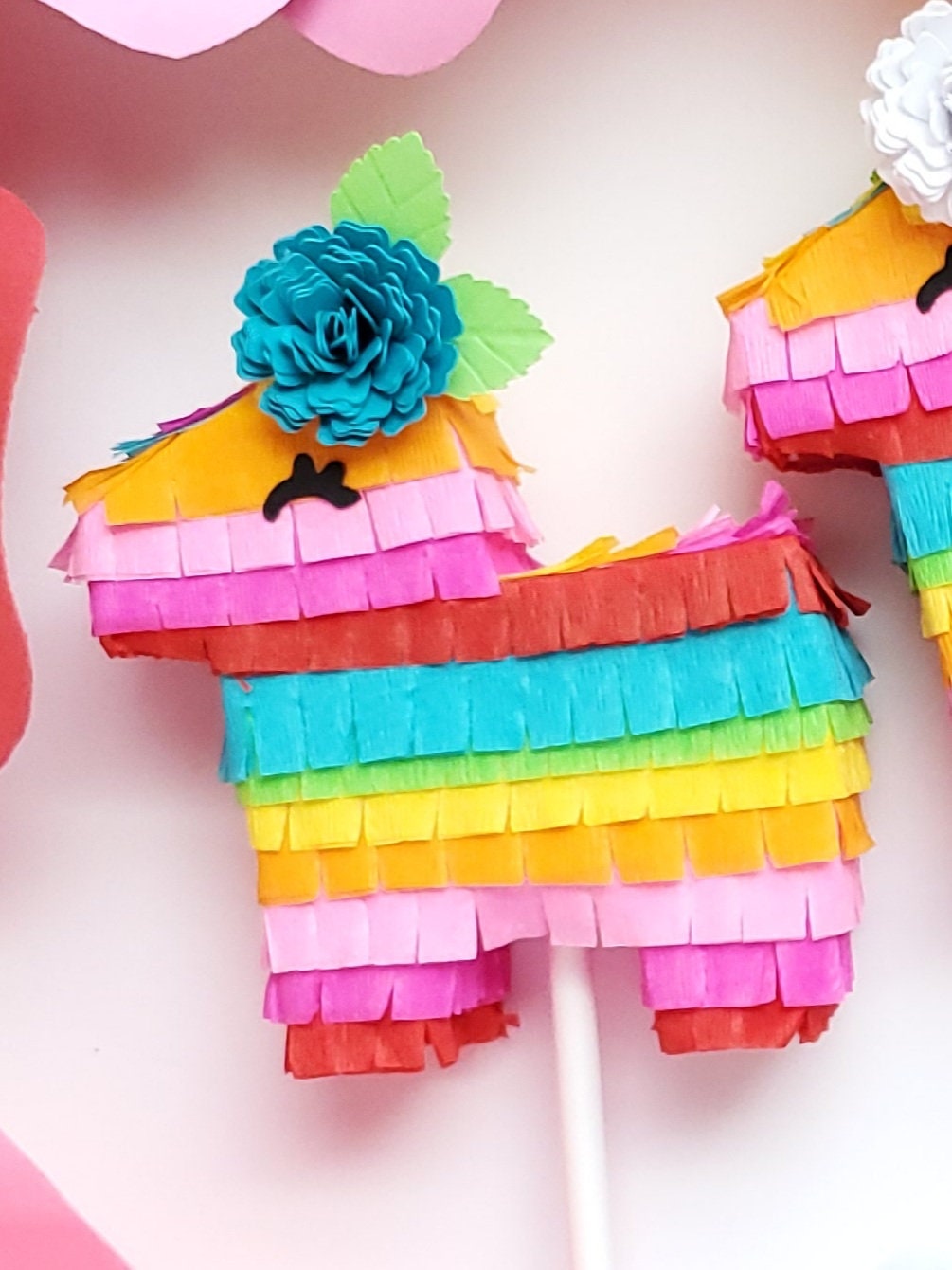 Mini donkey piñata cake topper Fiesta cake topper First fiesta Fiesta birthday, Taco twosday topper Cinco de mayo Mexican cake topper (Ea)