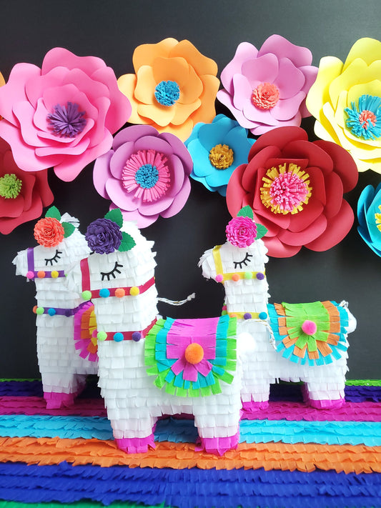 Llama mini piñata party favor 7" - Set of 3