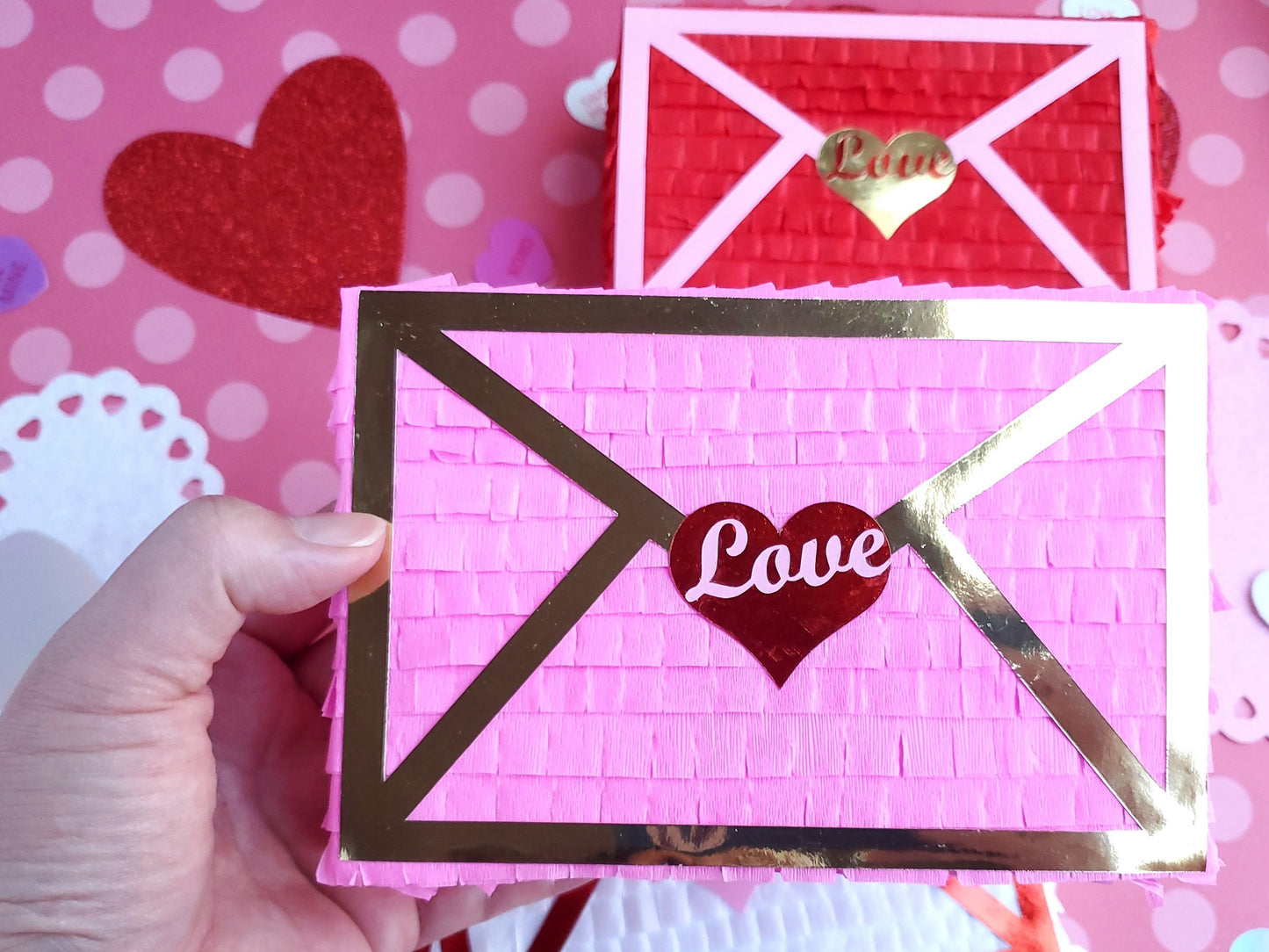 Love letter mini piñata Valentine's day letter Love letter gift box Valentine's party favor Love letter Valentine's day letter 6x4 (Each)