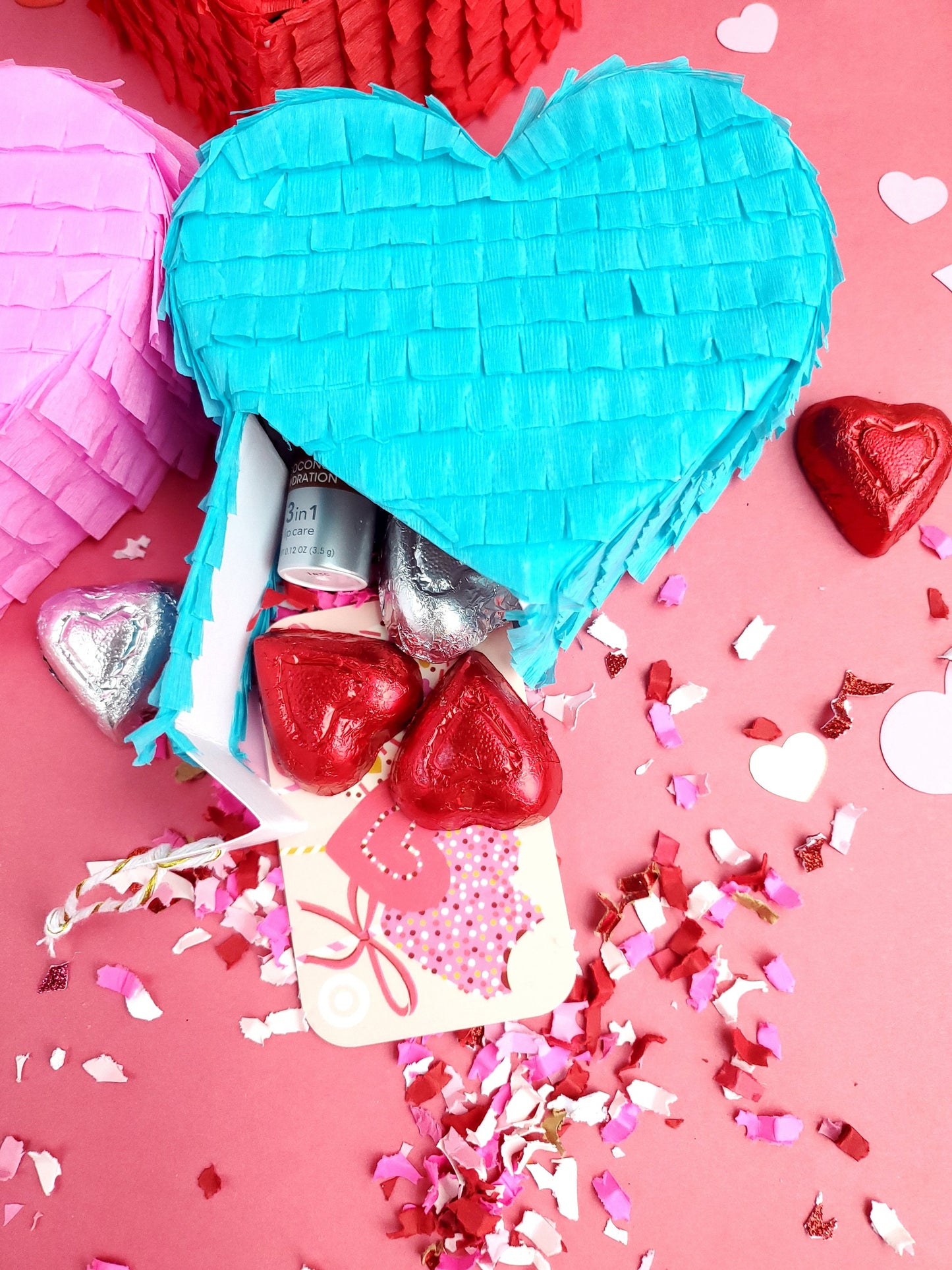 Set of 3 Mini Heart piñata 4" Valentine's party favor Galentine's party Bridesmaid proposal Heart party Valentine's mini piñata Heart piñata