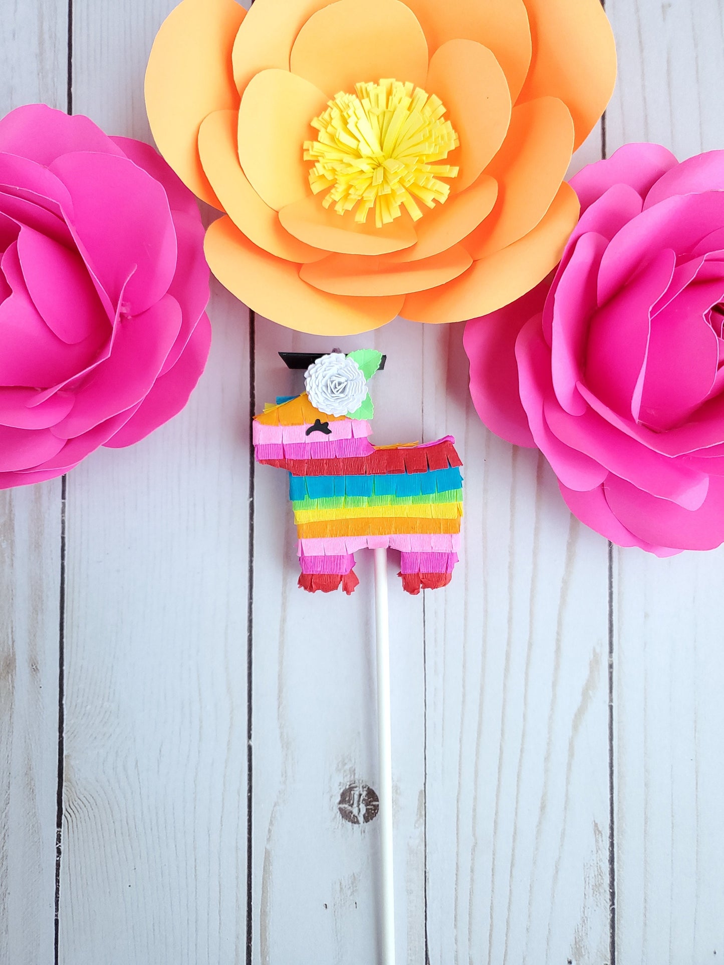 Fiesta Graduation cake topper Mini donkey cake topper with graduation cap Mexican theme cake decor Graduation cake decor